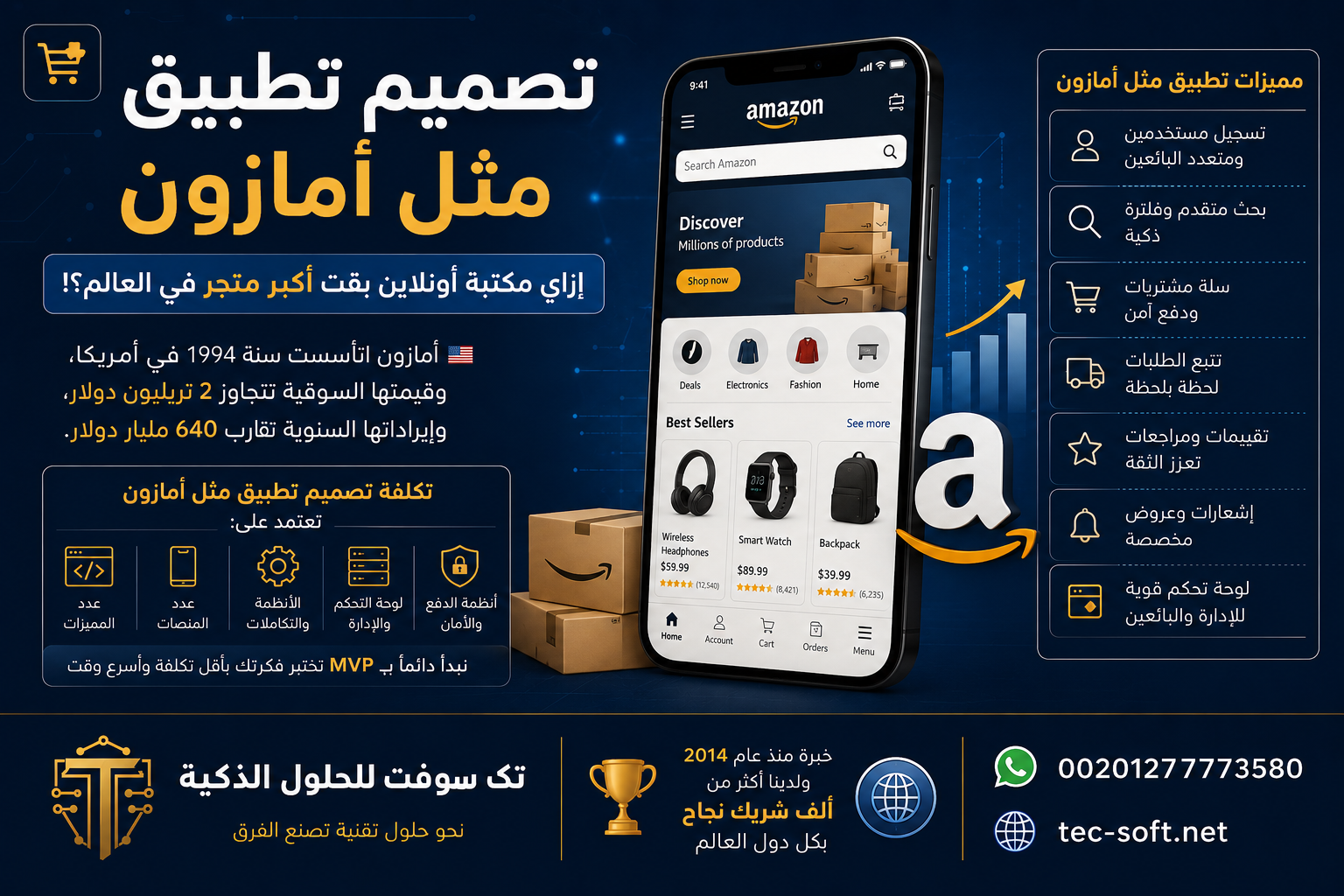 تصميم تطبيق مثل أمازون