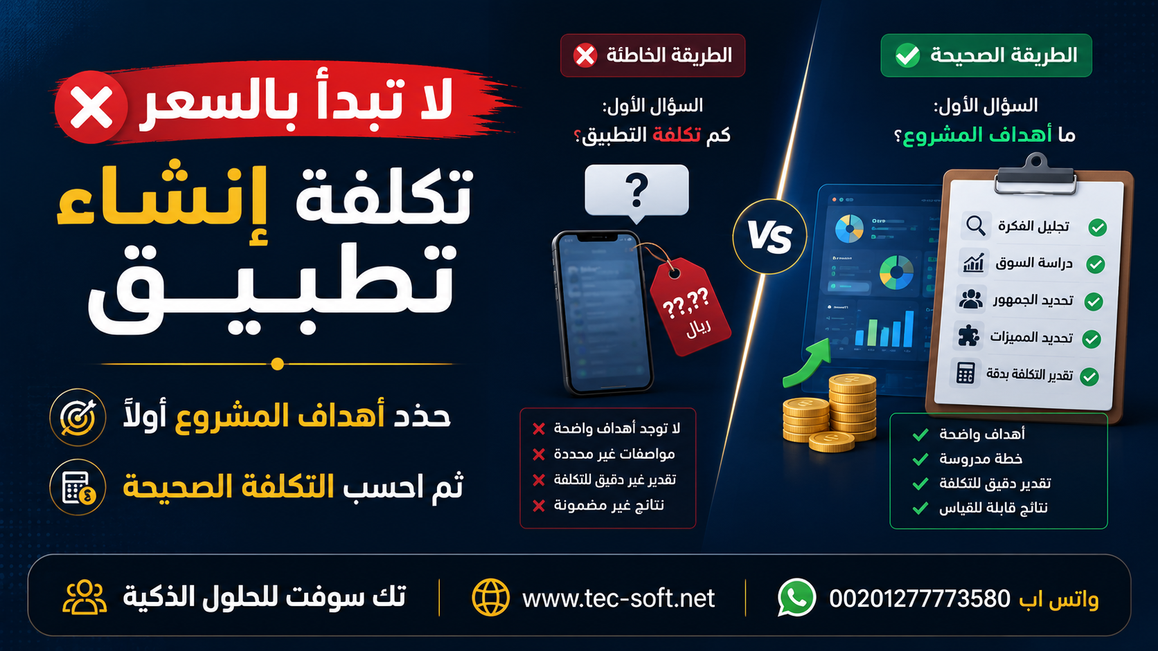 تكلفة إنشاء تطبيق