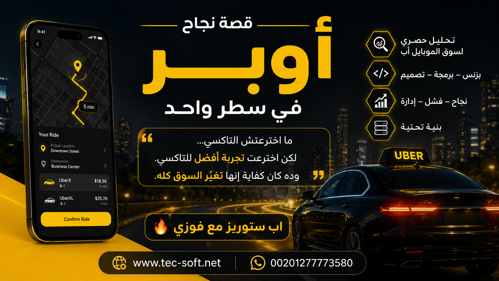 تصميم تطبيق مثل أوبر